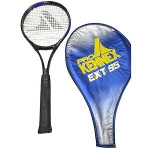 pro kennex precept tennis racquet & case 95 sq. in. purple black READ
